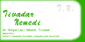 tivadar nemedi business card